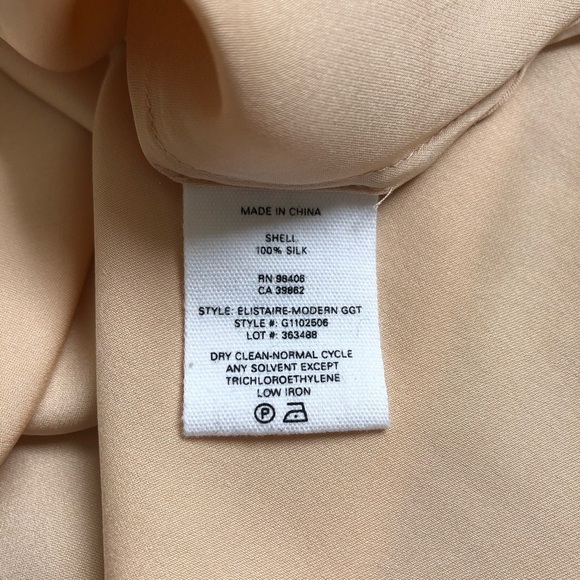 Theory Elistaire Modern GGT Silk Smocked Blouse - Picture 7 of 10